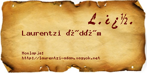 Laurentzi Ádám névjegykártya